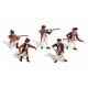 Scene-A-Rama(R) Figures -- Revolutionary War Soldiers pkg(5), All Scales, Woodland Scenics 4454