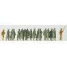 Military - Soviet Union WWI - Unpainted Figure Sets -- 2 Guards Escorting 17 German Prisoners, HO, Preiser Kg 16578