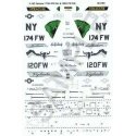 Military Decal Set -- U.S. F-16C Falcons: 120th FW & 174th FW, 1/48, Microscale Industries Inc 481084