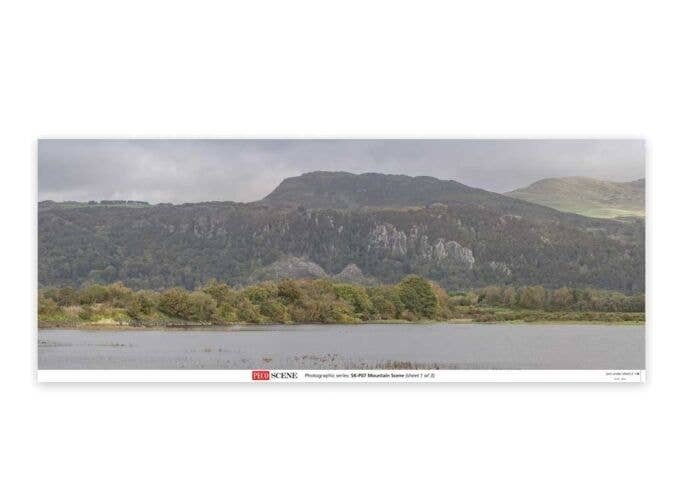 Backscene Photographic Background 95 x 13′ 240 x 33.3cm -- Mountain Scene, All Scales, Peco SKP07