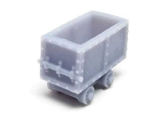 Mining Cart -- Unpainted 3D Printed Part, N, All Scale Miniatures 1601970