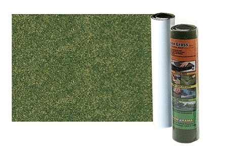 Scene-A-Rama(TM) ReadyGrass(TM) Mat -- Green Grass 10-3/4 x 16-1/4′ 27.3 x 41.2cm, All Scales, Woodland Scenics 4161