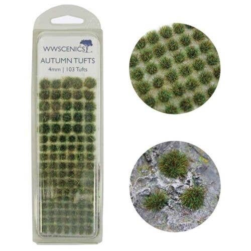 Grass Tufts 5/32′ 4mm -- Autumn/Fall pkg(103), All Scales, Peco W3TAU4