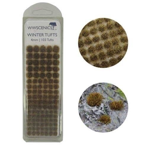 Grass Tufts 5/32′ 4mm -- Winter pkg(103), All Scales, Peco W3TWI4