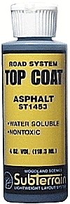 Top Coat(TM) - SubTerrain System Road System -- Asphalt - 4oz 118mL, All Scales, Woodland Scenics 1453