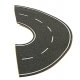 Street Curve -- Matches 1-1/2` 4cm Wide Lane, 4-3/4` 12cm Diameter, N, Busch Gmbh & Co Kg 7099