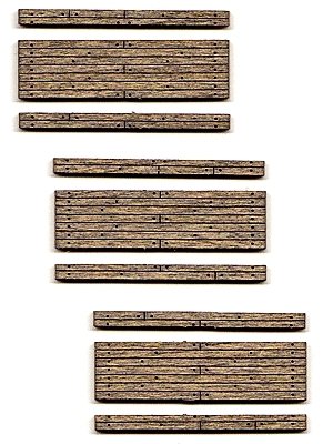 Weathered 1-Lane Wood Grade Crossing -- Kit pkg(3), N, Blair Line 14