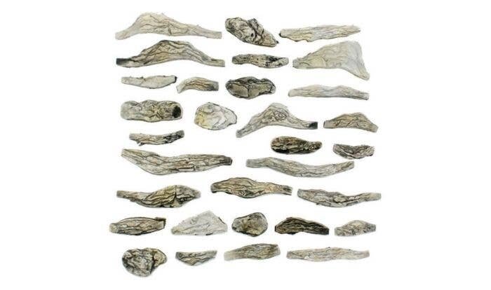 Creek Bed Rocks - Ready Rocks -- 31 Pieces, All Scales, Woodland Scenics 1141