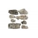 Faceted Rocks - Ready Rocks -- 8 Pieces, All Scales, Woodland Scenics 1137