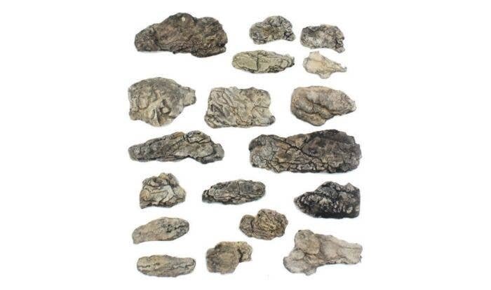 Surface Rocks - Ready Rocks -- 18 Pieces, All Scales, Woodland Scenics 1140
