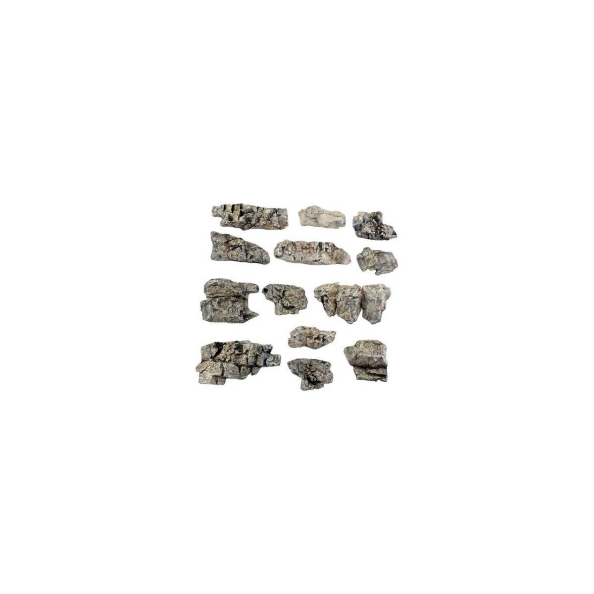 Rock Outcroppings - Ready Rocks -- 13 Pieces, All Scales, Woodland Scenics 1139