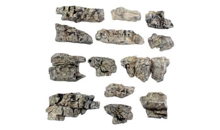 Rock Outcroppings - Ready Rocks -- 13 Pieces, All Scales, Woodland Scenics 1139