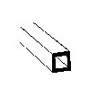 ABS Square Tubing - 15` 38.1cm Length -- 3/8 x 3/8` 1 x 1cm pkg(4), ALL, Plastruct Inc 90205