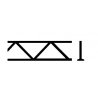 ABS Open Web Truss, Warren Style 1 -- 1/8 x 3′ .3 x 7.6cm pkg(2), ALL, Plastruct Inc 90411