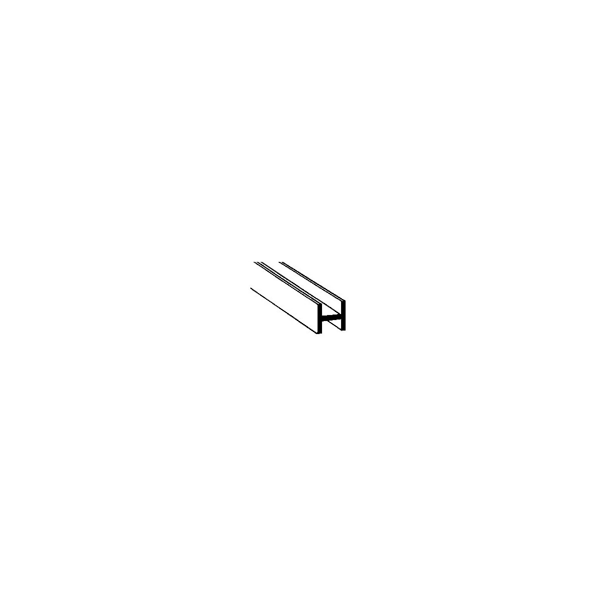 Styrene Structural Shapes - H-Columns -- 1/16 x 10′ pkg(10), ALL, Plastruct Inc 90541