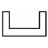 Styrene Structural Shapes - Deep Channels -- 1/16 x 10′ Long pkg(10), ALL, Plastruct Inc 90581