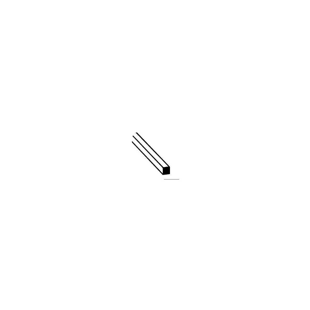 Styrene Rod - Square -- .010 x 10′ Long pkg(10), ALL, Plastruct Inc 90709