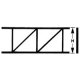 Styrene - Open Web Trusses - Pratt Style pkg(2) -- 1/4 x 4′, ALL, Plastruct Inc 90921