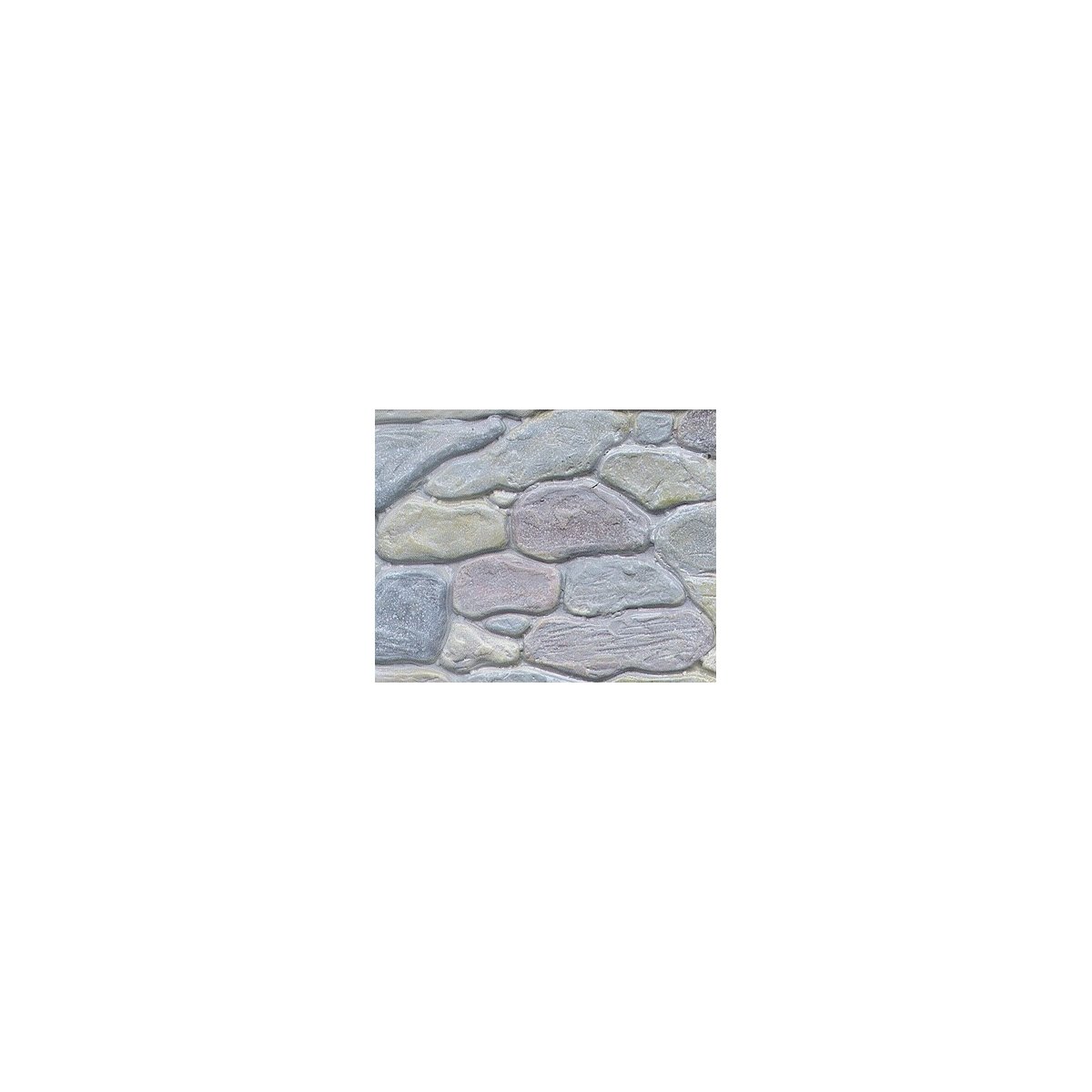 Patterned Sheets - Stone - Field Stone - .020 x 7 x 24` -- .750` Beige Stones, ALL, Plastruct Inc 91583