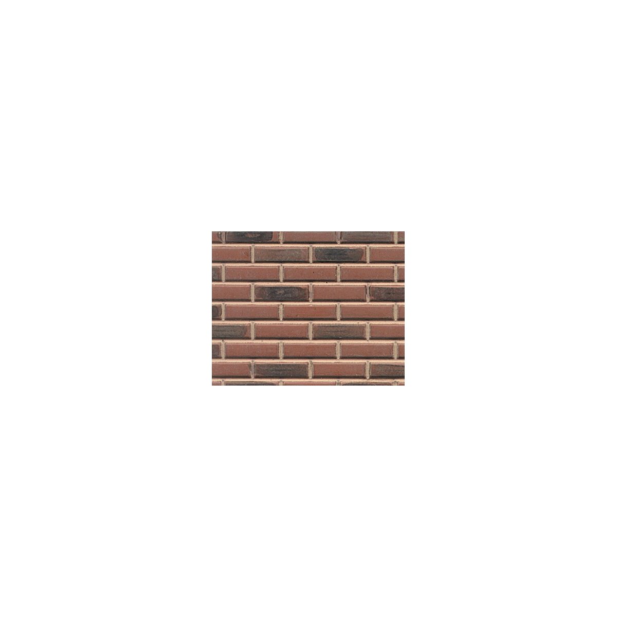 Patterned Sheets - Brick - .020 x 7 x 24` -- .730` Red Bricks, ALL, Plastruct Inc 91601