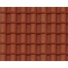 Patterned Sheets - Roofing - Spanish Tile - .020 x 7 x 12` pkg(2) -- .250` Red Tiles, G, Plastruct Inc 91632