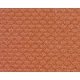 Patterned Sheets - Roofing - Scalloped Tile - .020 x 7 x 12` pkg(2) -- .250` Red Tiles, O, Plastruct Inc 91651