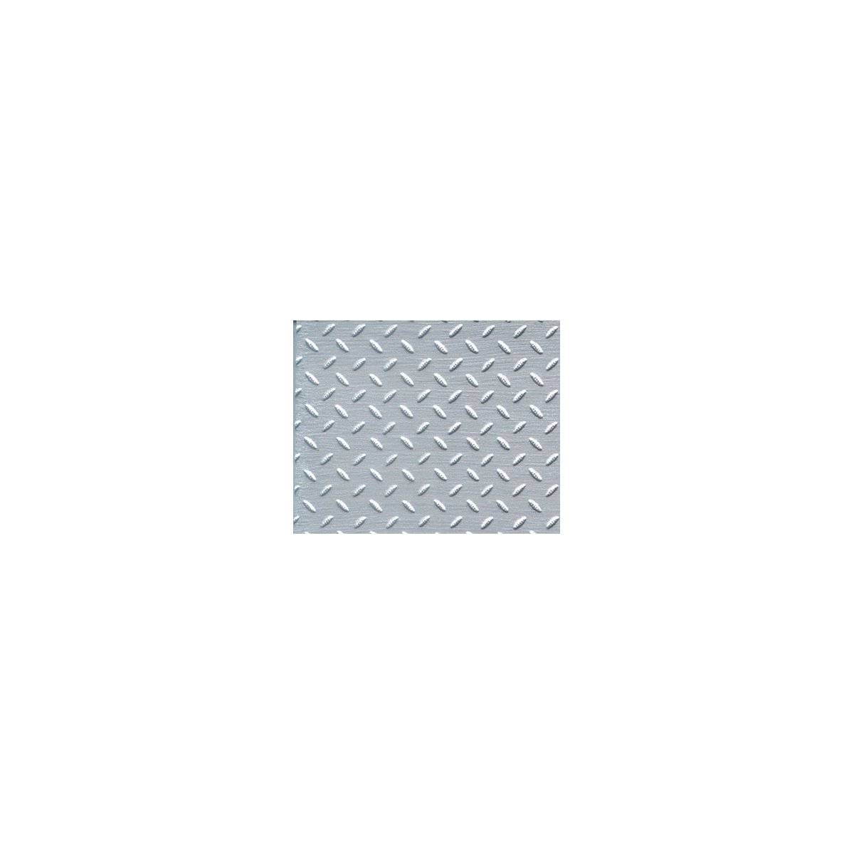 Patterned Sheets - Safety Tread - Single Diamond Plate - .020 x 7 x 12` pkg -- White - .125` Spacing, ALL, Plastruct Inc 91686