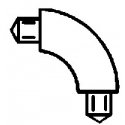 90-Degree Elbows pkg(5) -- Fits 570-90103, ALL, Plastruct Inc 95001