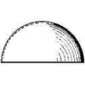 Acrylic Domes-Hemispherical -- 3/8′ Diameter, ALL, Plastruct Inc 95841