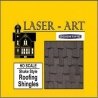 Laser-Cut Roof Shingles - 4 x 9′ 10.2 x 15.2cm Sheets -- Shake pkg(6), HO, Laser-Art by Scientific 41002
