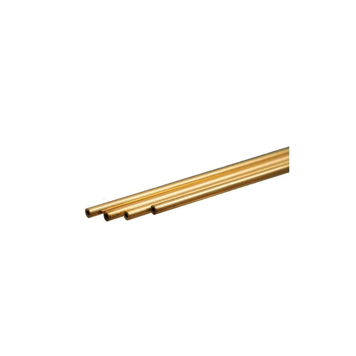 Round Brass Tube -- .08′ 2mm OD 0.45mm Wall x 300mm Long pkg(4), ALL, K & S Engineering 9820
