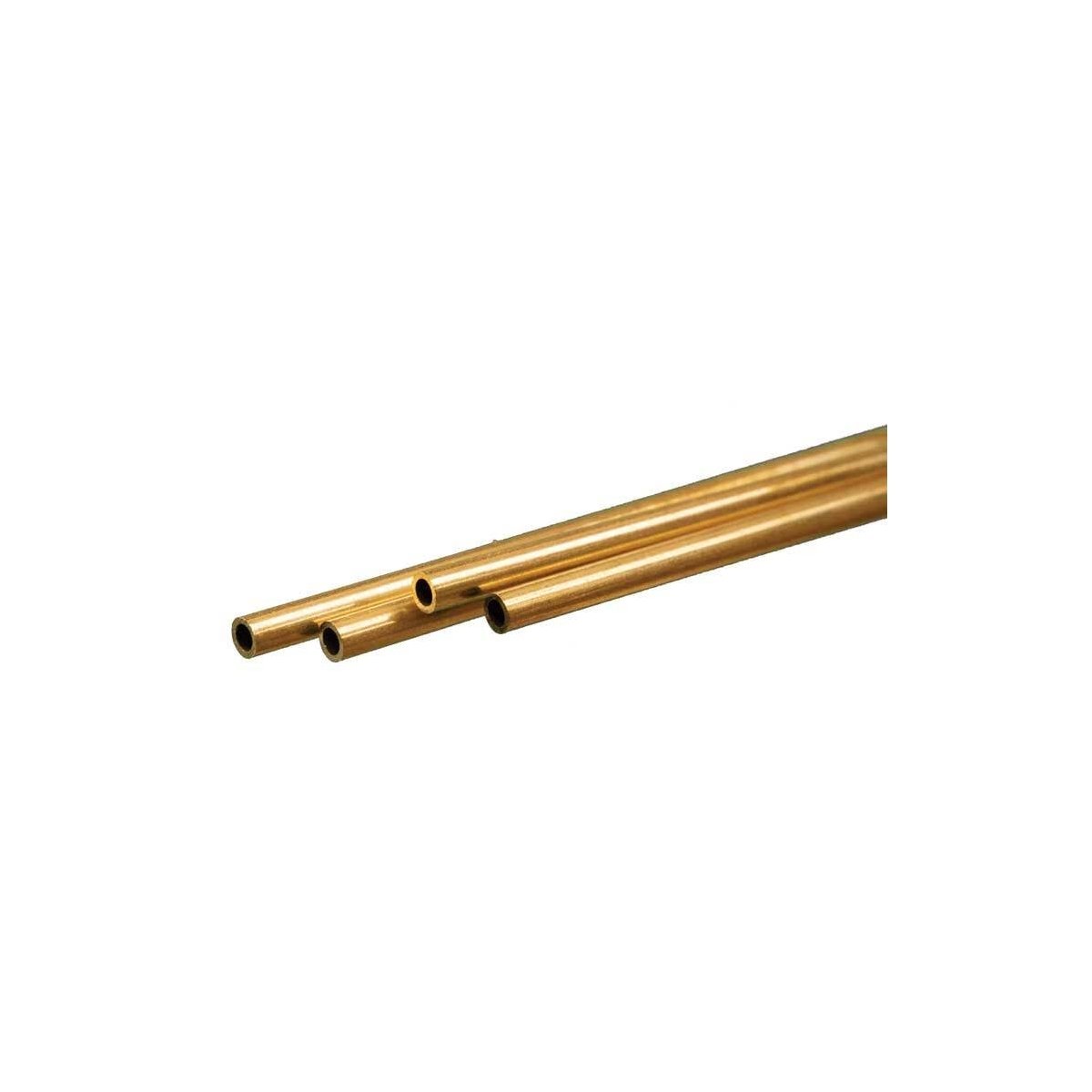 Round Brass Tube -- .12′ 3mm OD 0.45mm Wall x 300mm Long pkg(4), ALL, K & S Engineering 9821