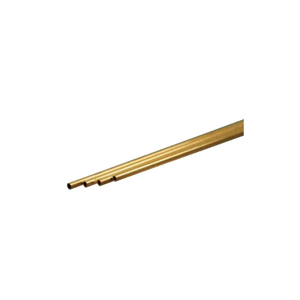 Round Brass Tube -- .06′ 1.5mm OD 0.225mm Wall x 300mm Long pkg(4), ALL, K & S Engineering 9831