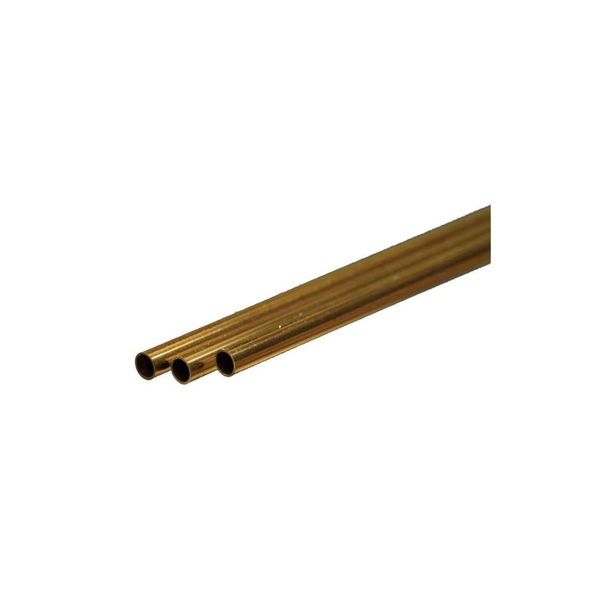 Round Brass Tube -- .12′ 3mm OD 0.225mm Wall x 300mm Long pkg(3), ALL, K & S Engineering 9834