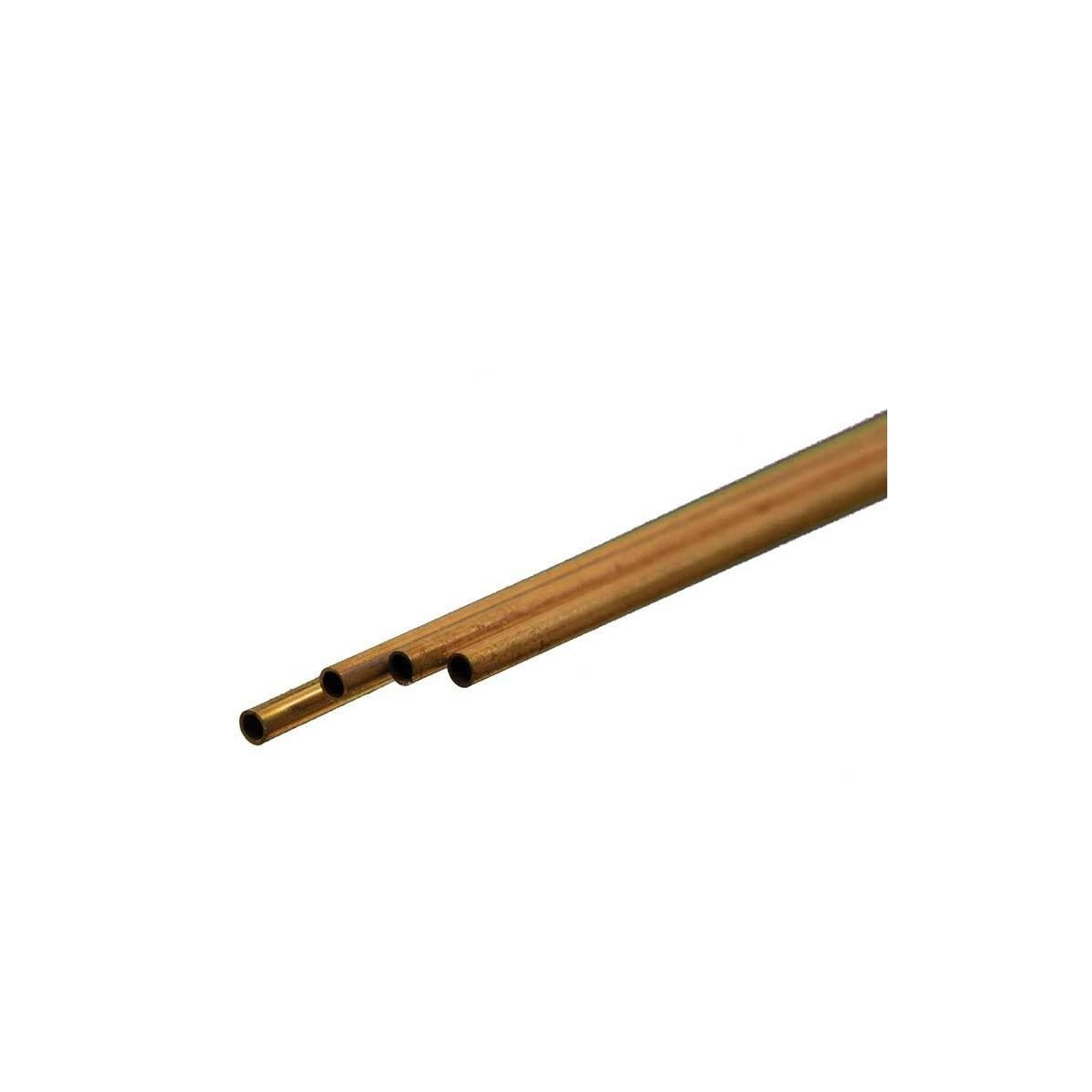 Round Brass Tube -- .08′ 2mm OD 0.225mm Wall x 300mm Long pkg(4), ALL, K & S Engineering 9832