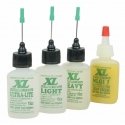 XL Lube Kit for N & Z Scales -- One 1/2oz 14.8mL Bottle Each: Ultra-Lite, Light, Heavy & NLGI Grease 1, ALL, Excelle Lubricants 