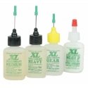 XL Lube Kit for O & G Scales -- One 1/2oz 15ml Bottle Each: Medium, Heavy, Gear & NLGI Grease 2, ALL, Excelle Lubricants 9012