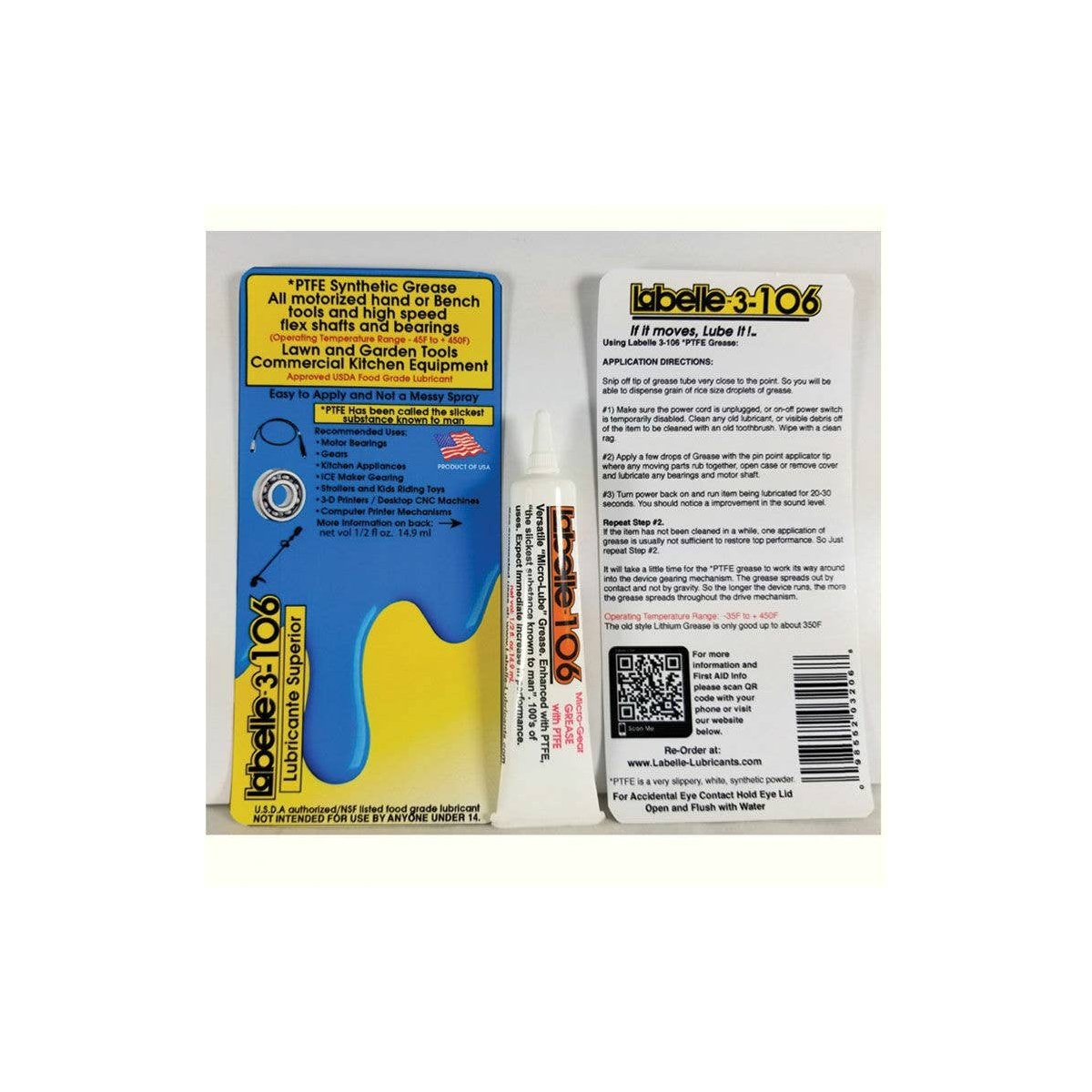 No. 3-106 Motor Tool Grease -- 1/2oz 14.9mL, ALL, Labelle Industries 3106