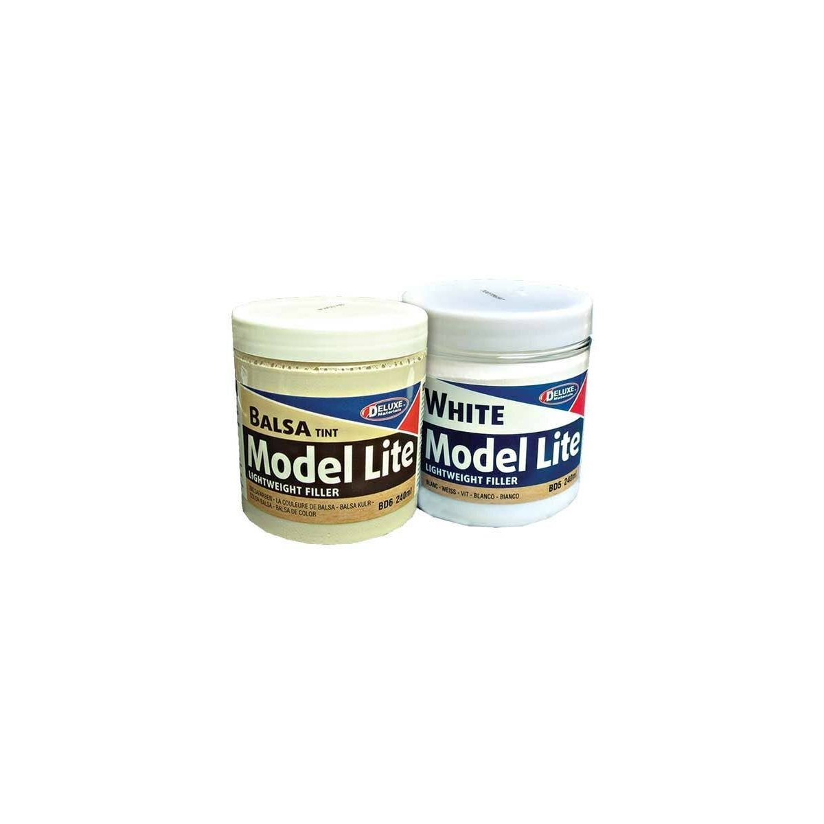 Model Lite Wood Filler - 8.1oz 240mL -- White, ALL, Deluxe Materials Ltd BD5