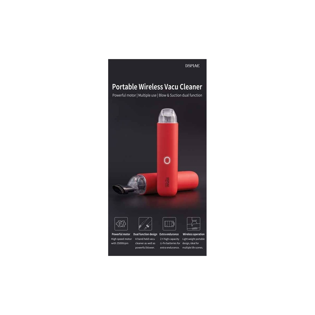 Portable Handheld Vacuum Cleaner, ALL, DSPIAE HCV