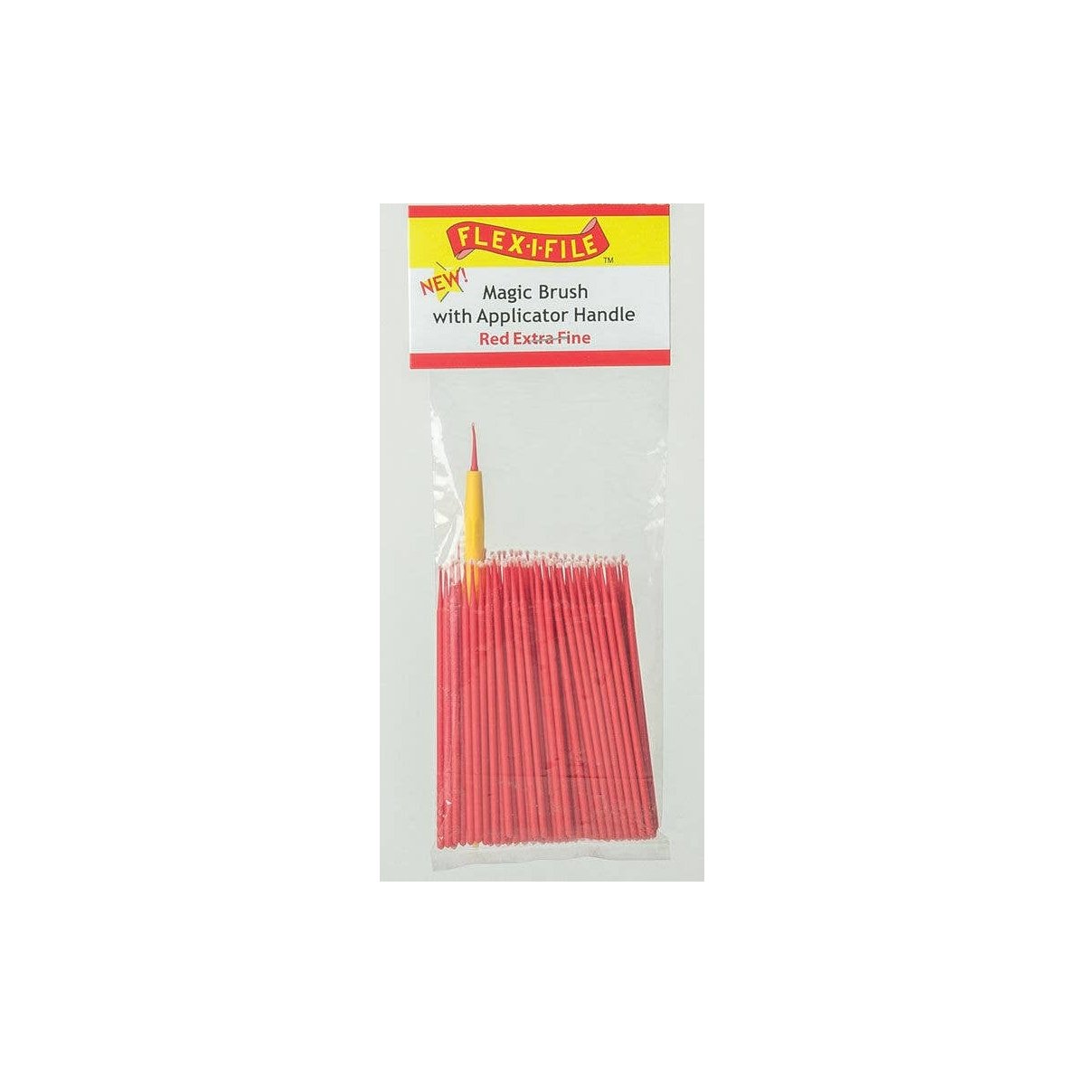 Magic Brush Bulk Pack -- Extra Fine (red) pkg(100), ALL, Profile Accessories Inc. M929007B