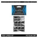 EMD SD70M & SD70MAC Locomotive Window Masking Set, HO, FUSION SCALE GRAPHICS 120101