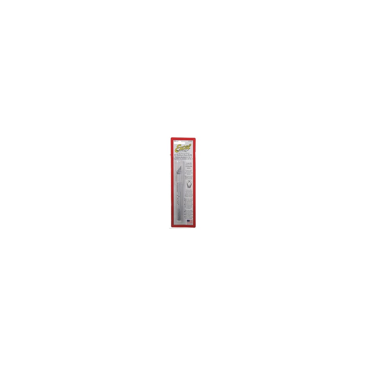 K2 Medium Duty Round Aluminum Handle Knife -- Carded w/Safety Cap, ALL, Excel Hobby Blades Corp. 16002