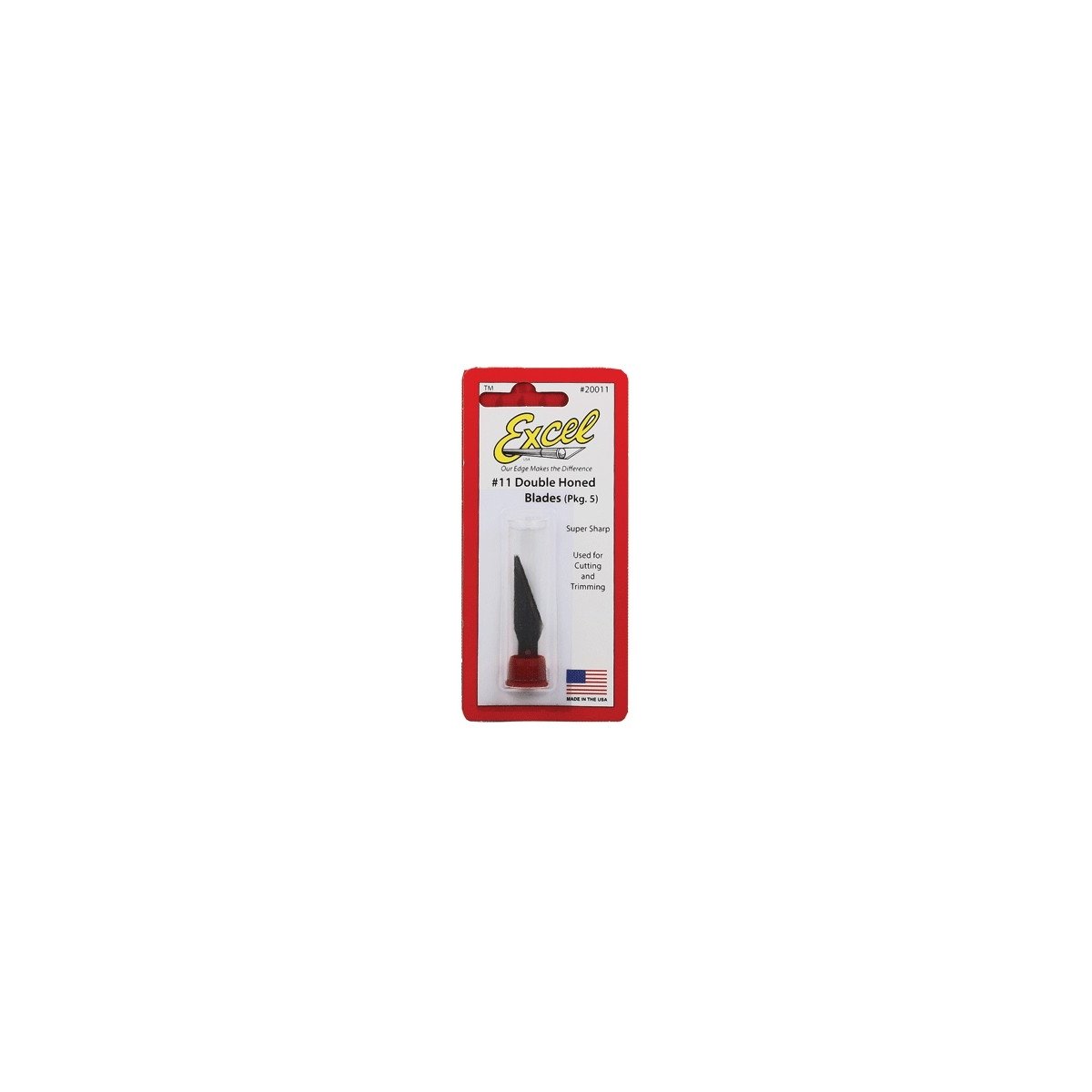 Light-Duty Replacement Blades (Fit K1, K3, K17, K18, K30 & K40 Handles) -- Super Sharp, Double-Honed pkg(5) Carded, ALL, Excel H