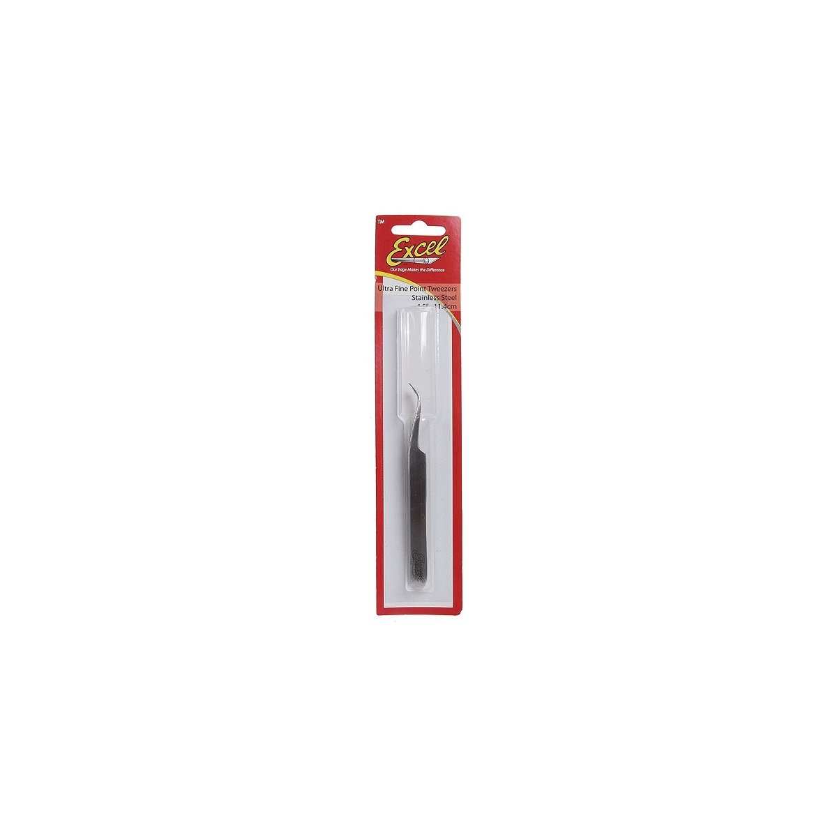Slanted Fine Point Tweezers -- Polished Finish, ALL, Excel Hobby Blades Corp. 30417