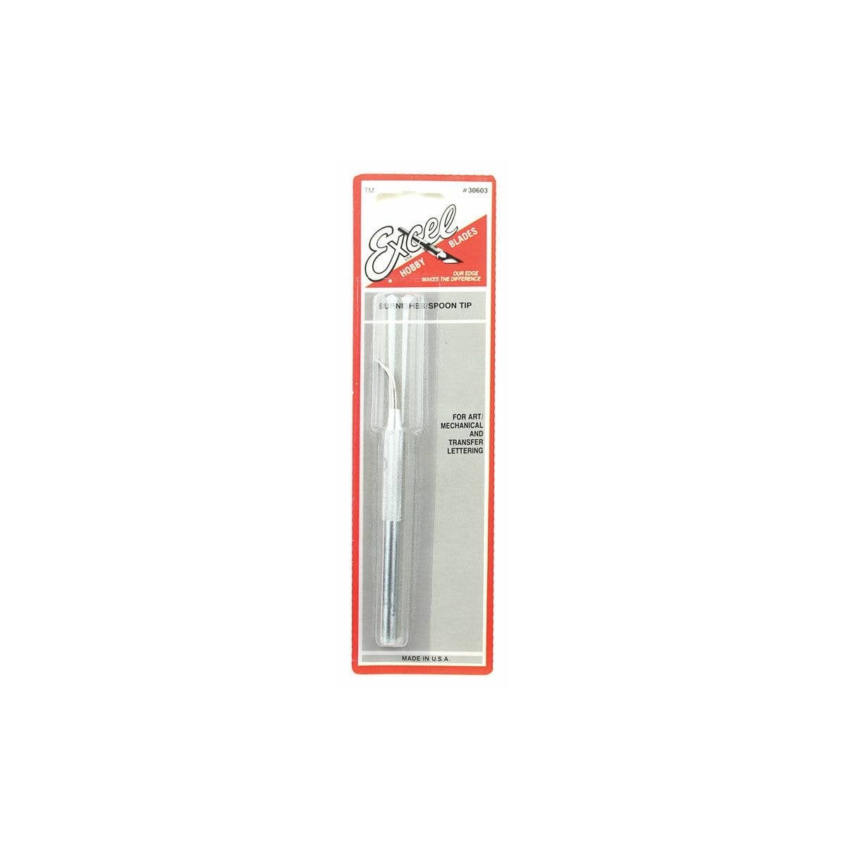 Aluminum Handle Burnisher -- Spoon Tip 1/8′, Carded, ALL, Excel Hobby Blades Corp. 30603