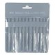 4′, Cut 2 Needle Files -- 12 Mini Files, Pouch, ALL, Excel Hobby Blades Corp. 55608