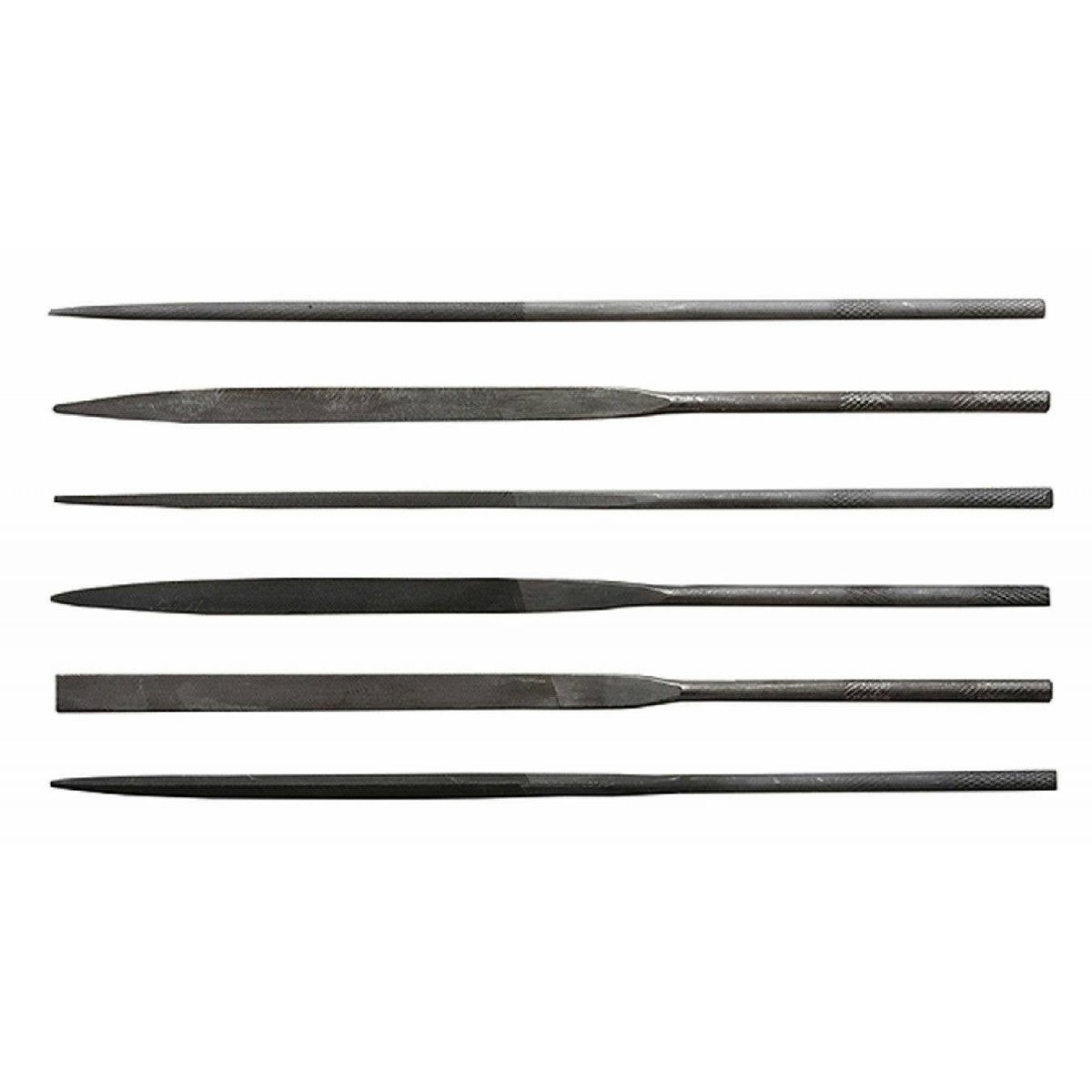 5 1/2′ Long, Cut 2 Needle Files -- 6 Assorted Set, Carded, ALL, Excel Hobby Blades Corp. 55667