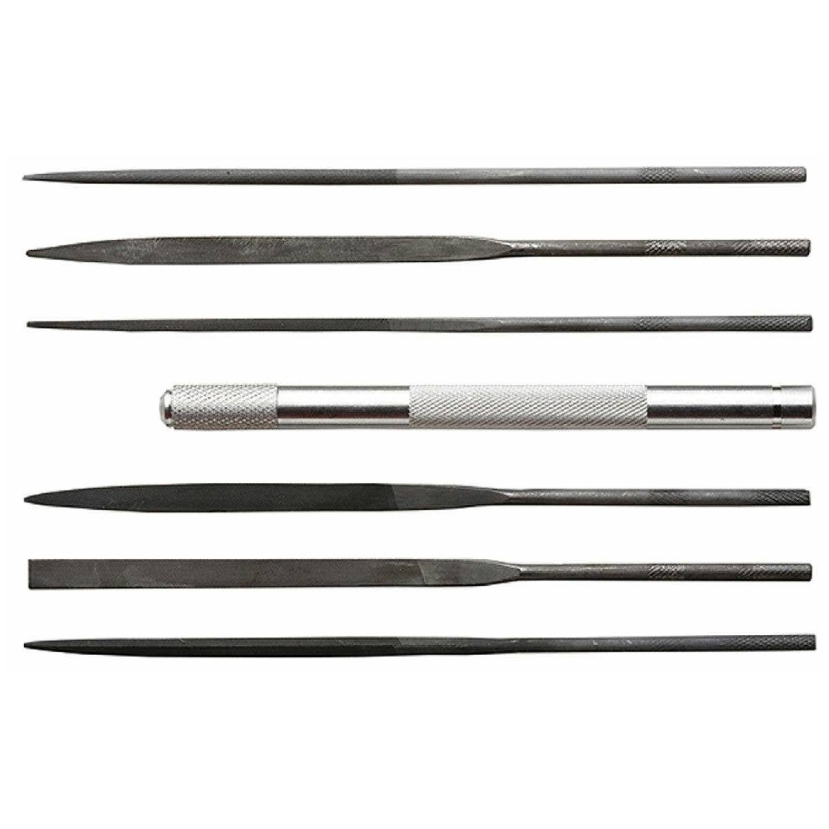 5 1/2′ Long, Cut 2 Needle Files -- 6-Piece Assorted Set with Handle (Carded), ALL, Excel Hobby Blades Corp. 55668