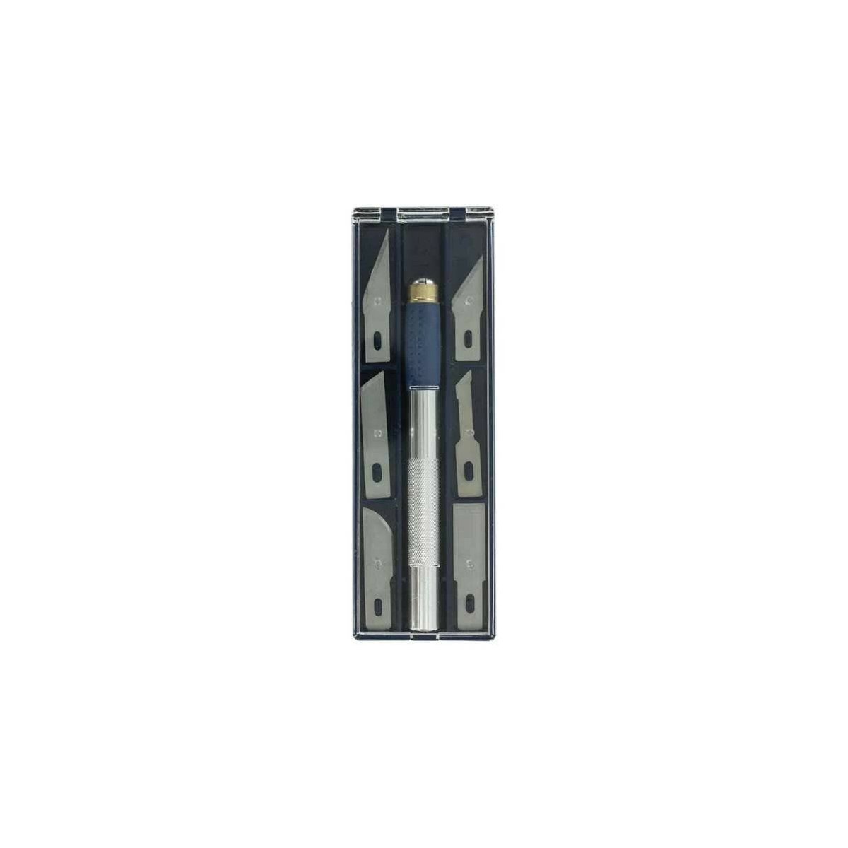 2 Soft Grip Knife Set -- Knife and 1 Each 2, 18, 19 ,22, 24, 68, 15 Saw & 27 Saw Blades, Case, ALL, Evergreen Scale Models 71400